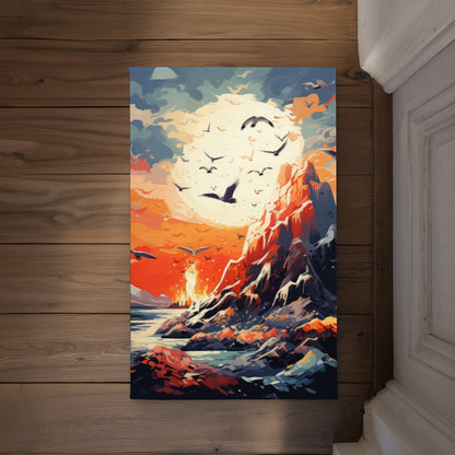 Towards Danger Gray Indoor Outdoor Door Mat | Home Decor