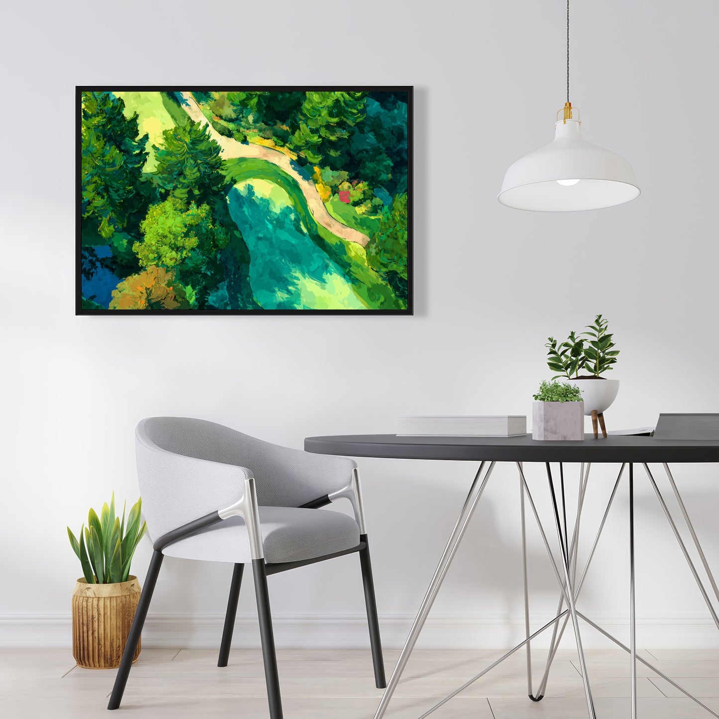Peaceful course - 24"x24" Framed canvas
