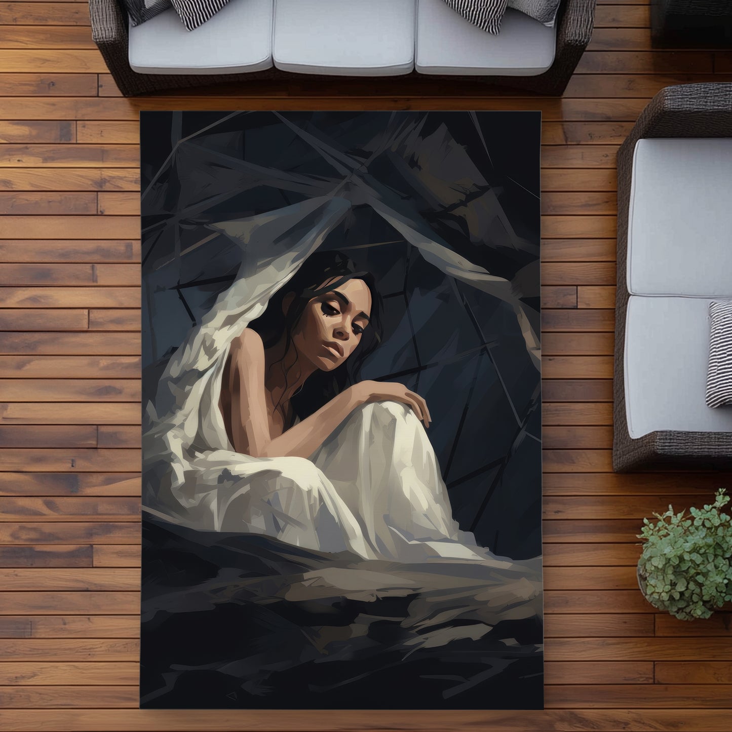 Cocooned Beige Outdoor Area Rug for Home Decor | Stylish Comfort
