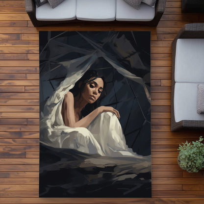 Cocooned Beige Outdoor Area Rug for Home Decor | Stylish Comfort