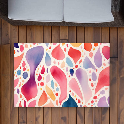 Splotches Red Outdoor Area Rug | Stylish Decor Accessory