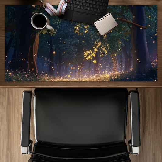Glowing leaves - Desk Mat