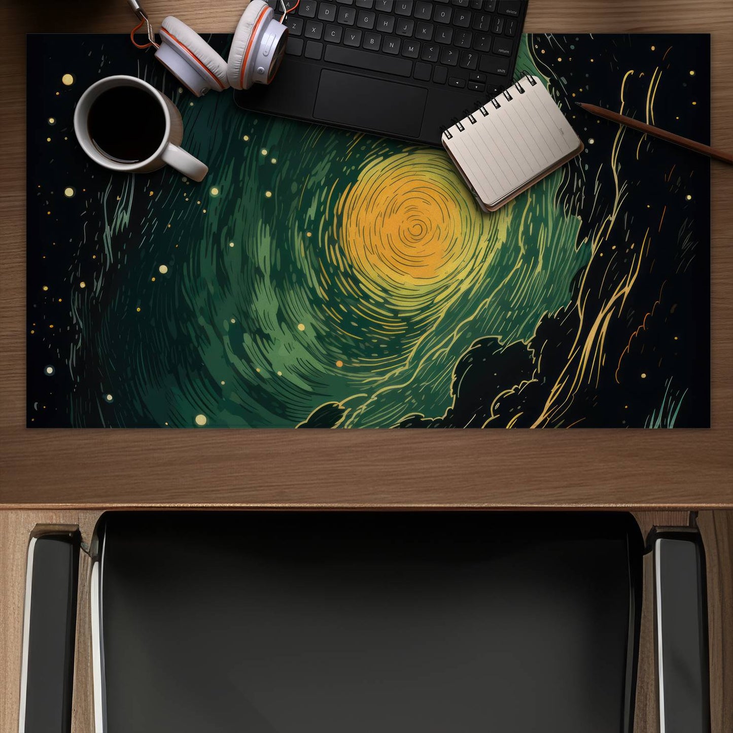 Turmoil in space - Desk mat - Print on demand