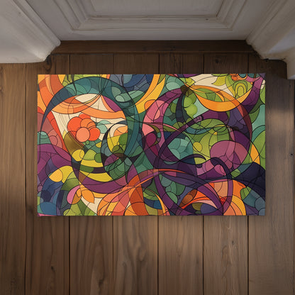 Converge Orange Indoor Outdoor Door Mat | Home Decor Accent