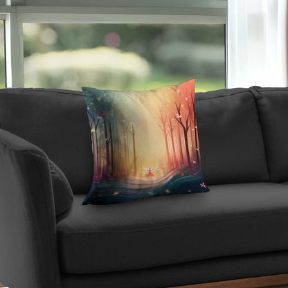 Enchanted Turquoise Poly Twill Throw Pillow - Decor Insert