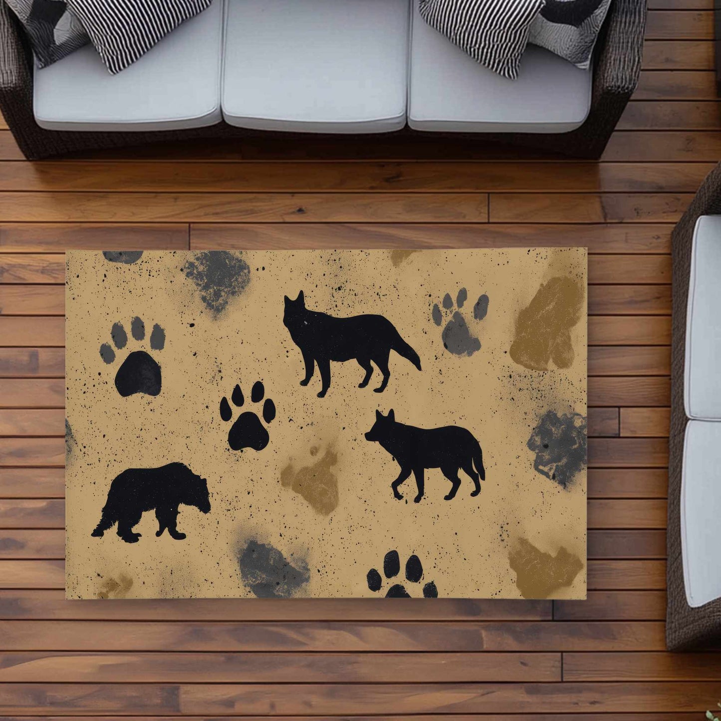 Tapis d'extérieur Wild Tracks Echo | Décoration élégante pour la maison