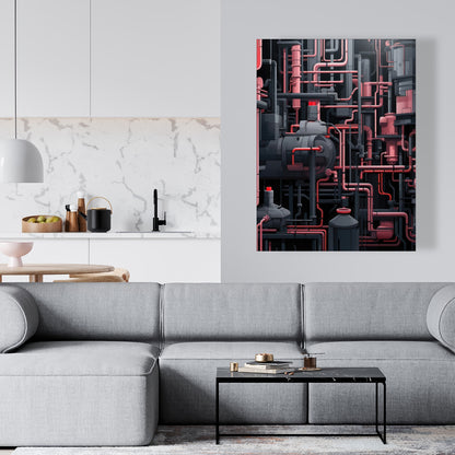 Dark pipes - Gray canvas for stylish home decor accents