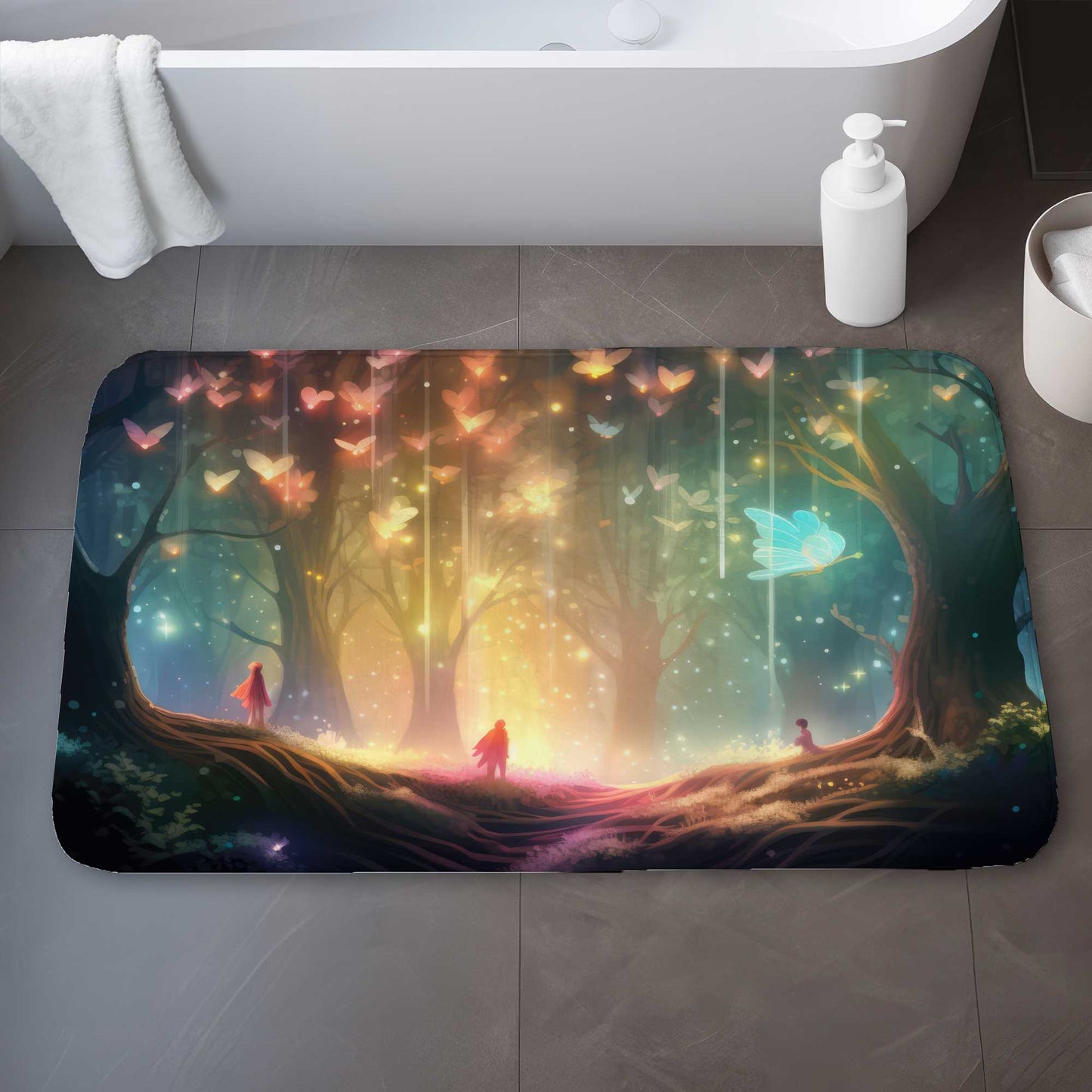 A dream come true - Orange Bath Mat for Home Decor