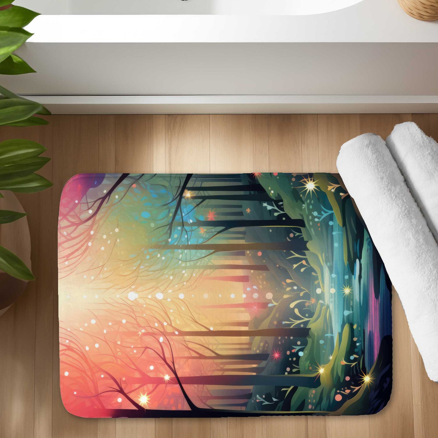 Magical Forest Bath Mat | Cozy Home Decor for Your Bathroom