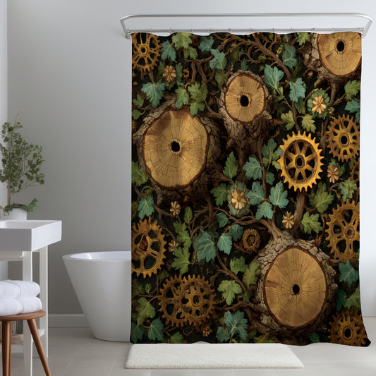 Hiding gears - Shower Curtain