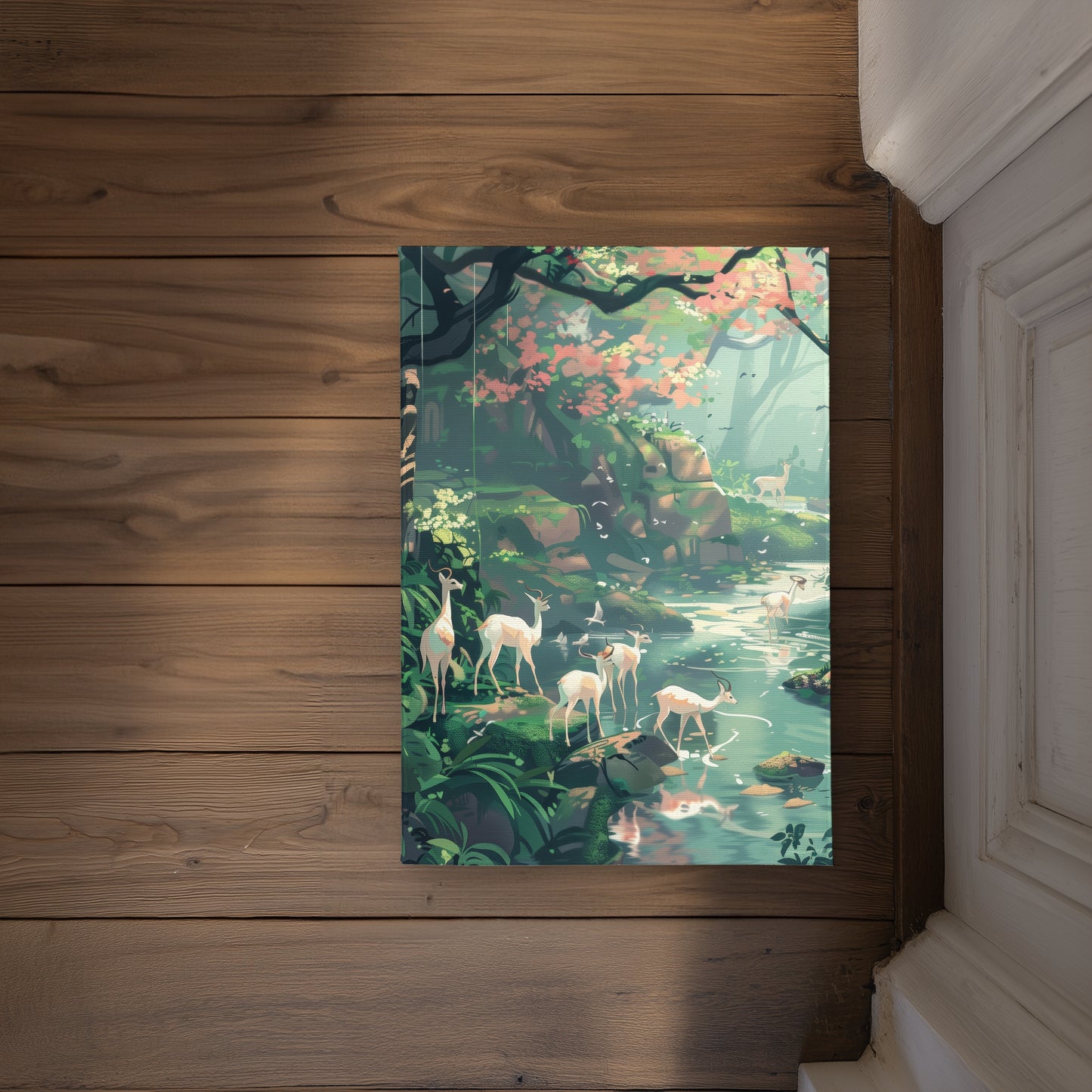 Sipping Pink Indoor Outdoor Door Mat - Stylish Home Decor