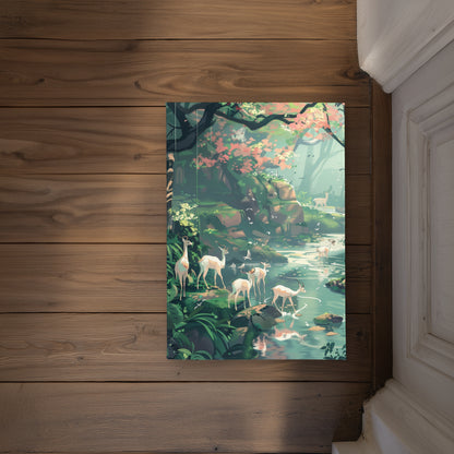 Sipping Pink Indoor Outdoor Door Mat - Stylish Home Decor