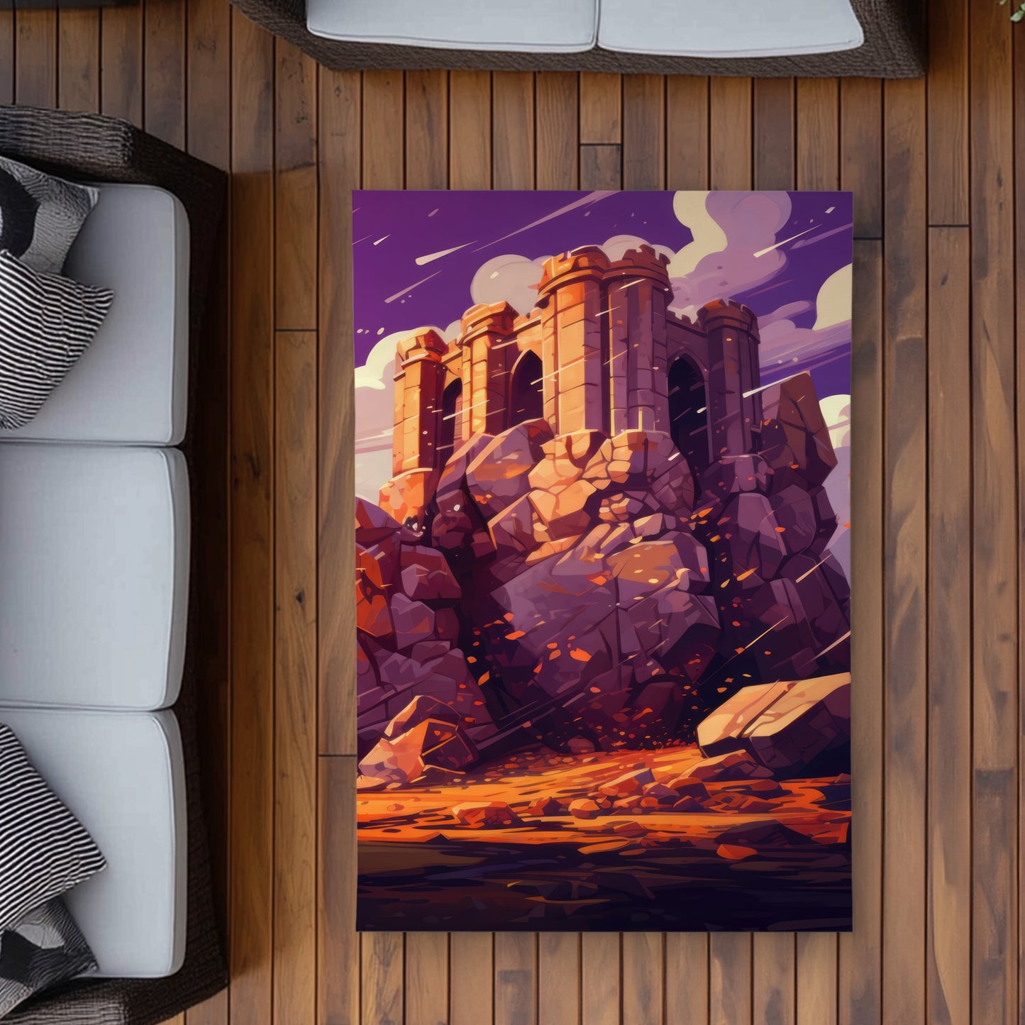 The Last Remains - Purple Outdoor Area Rug for Home Decor