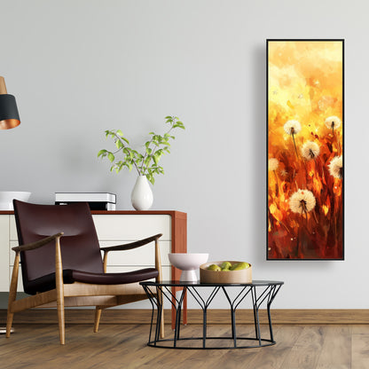 Dandelion fire - 36"x36" Framed canvas