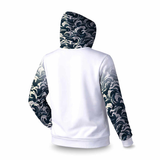 Sweat à Capuche Pullover Manches Courtes Midnight Ocean Flow | Vêtements