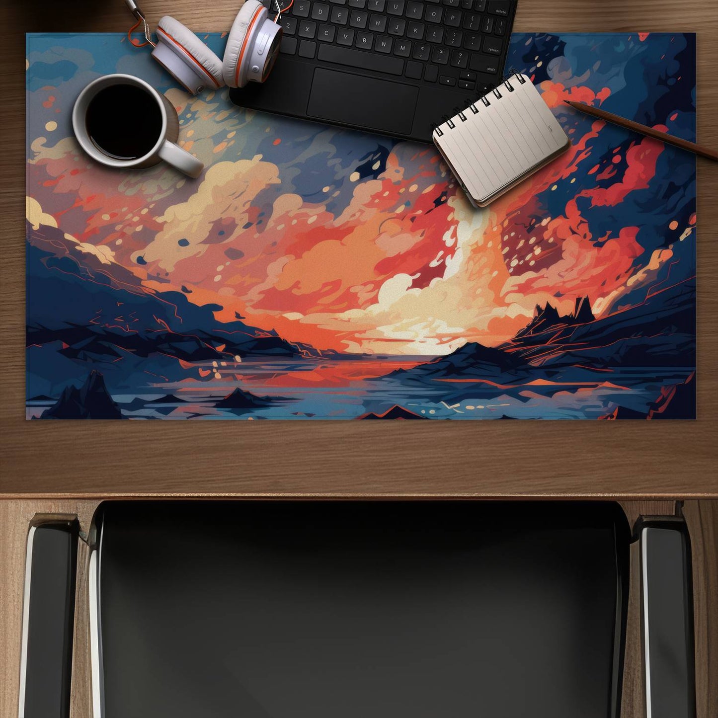 Magma does not wait - Desk Mat
