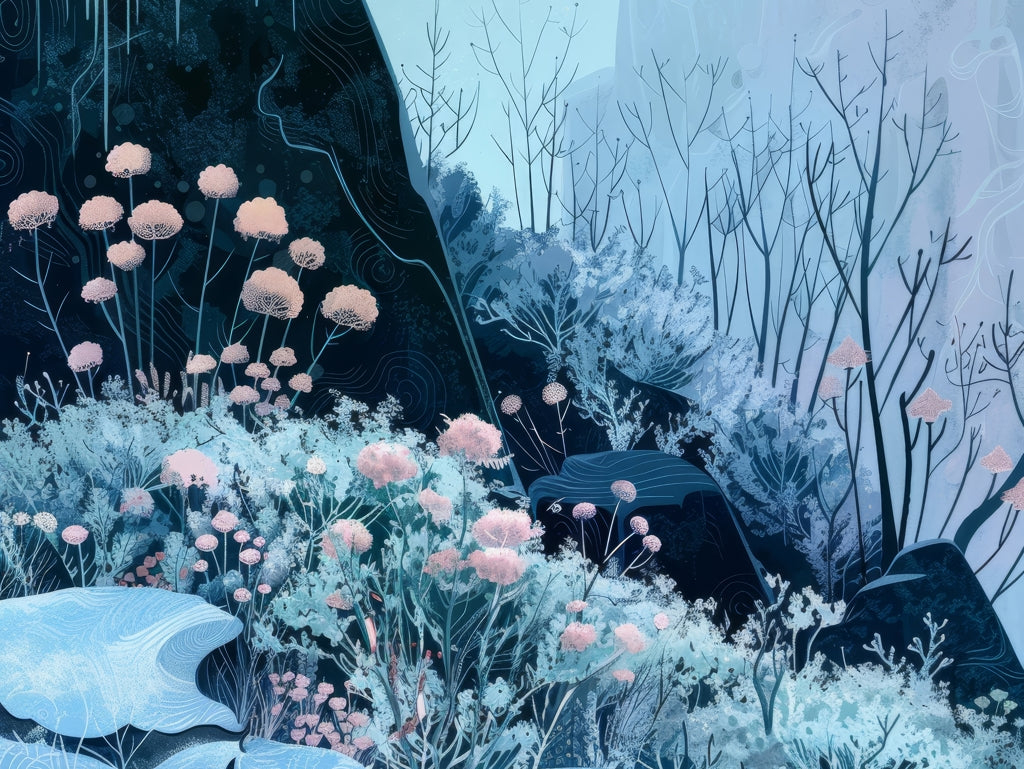 Annual freeze Blue Polyester Placemat | Decor Essentials