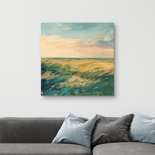 Evening in the field - 32"x32" Canvas