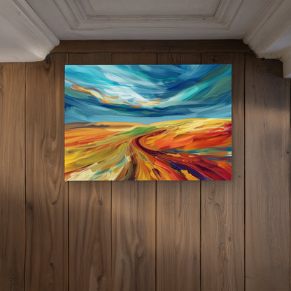 Land flow Red Indoor Outdoor Door Mat | Stylish Home Decor