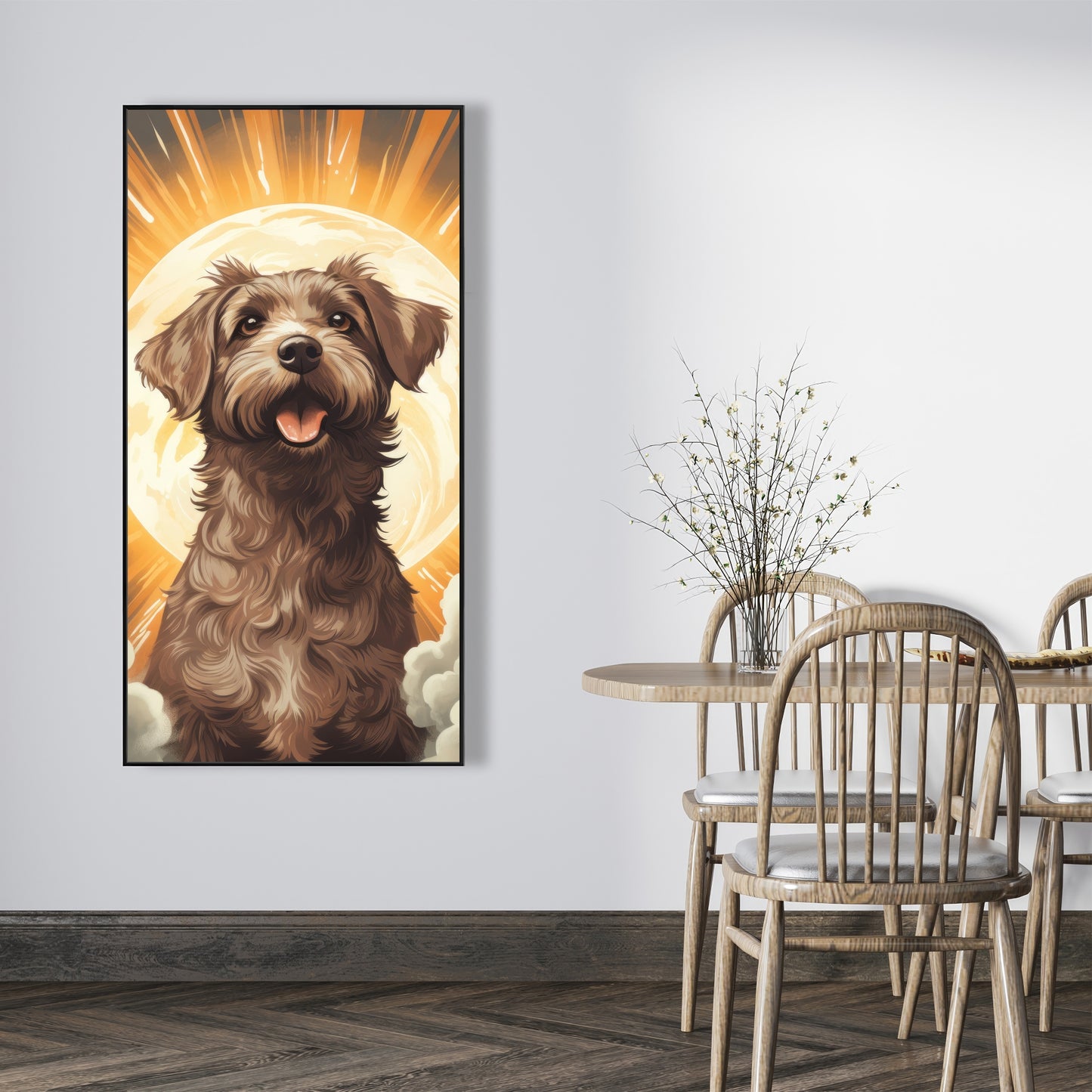 Pupper - 36"x36" Framed canvas