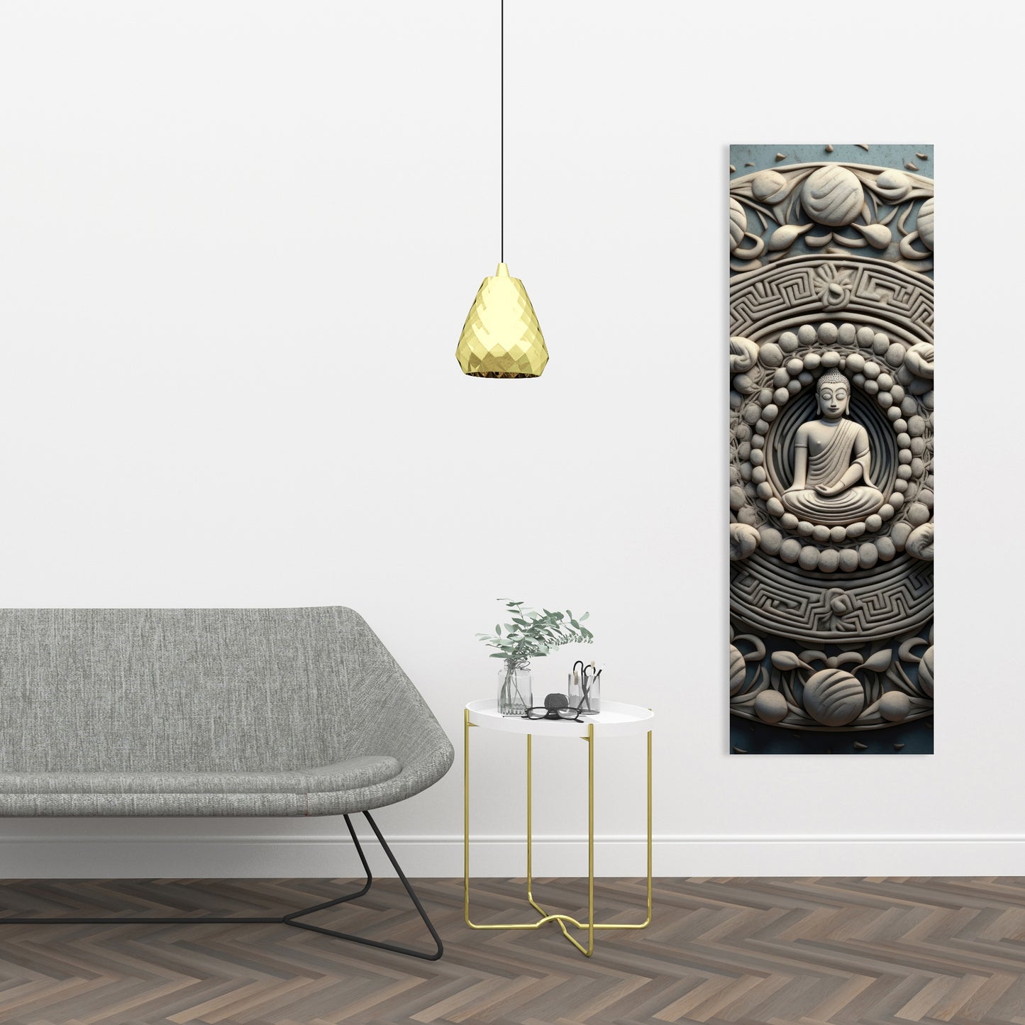 Spiritual Peace - White Canvas Home Decor | Tranquil Art