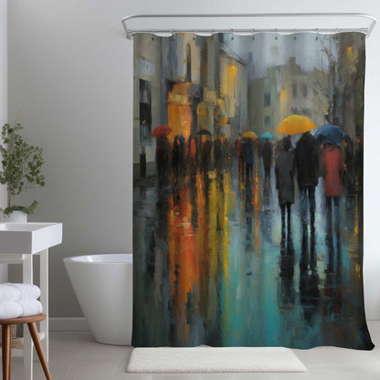 Rideau de douche jour de pluie | Décoration d'intérieur élégante et étanche