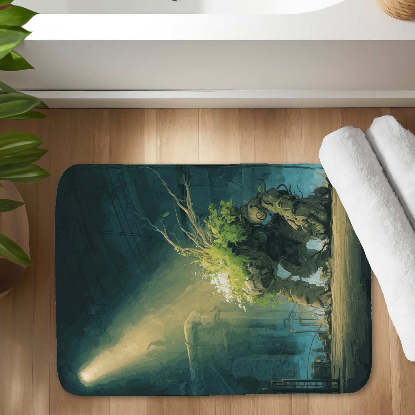 The Golem Green Bath Mat | Stylish Home Decor Essential
