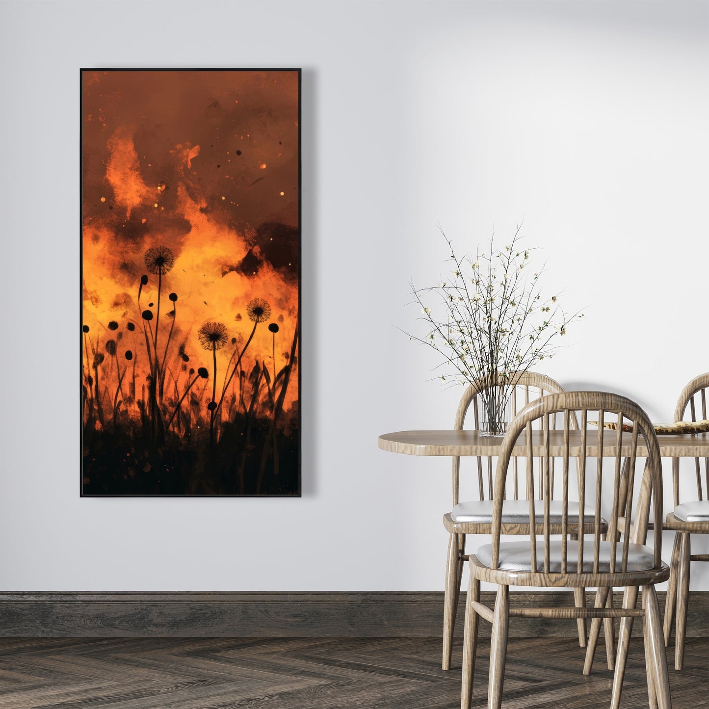 Ablaze - Black Framed Canvas Art for Elegant Home Decor