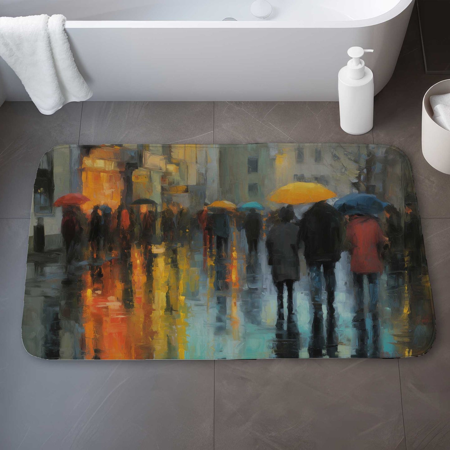 Rainy Day Bath Mat | Stylish Home Decor for Bathrooms