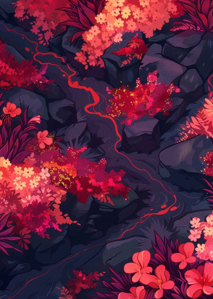 Burning Plants - Pink Bath Mat for Stylish Home Decor