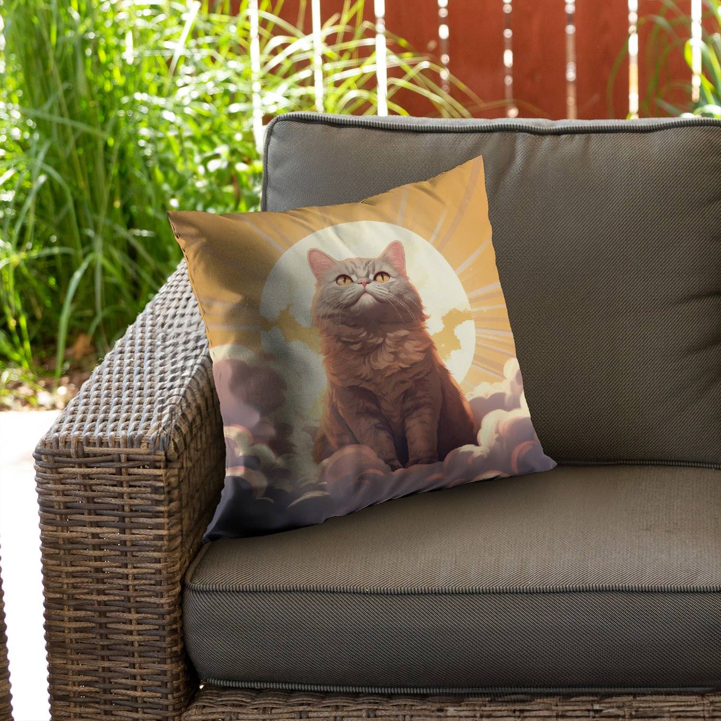 Intangible purr - Throw pillow - Print on demand