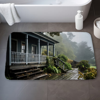 Rainy porch - 17"x24" Bath mat