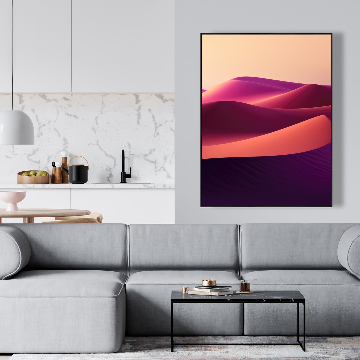 Deep dunes - 36"x36" Framed canvas