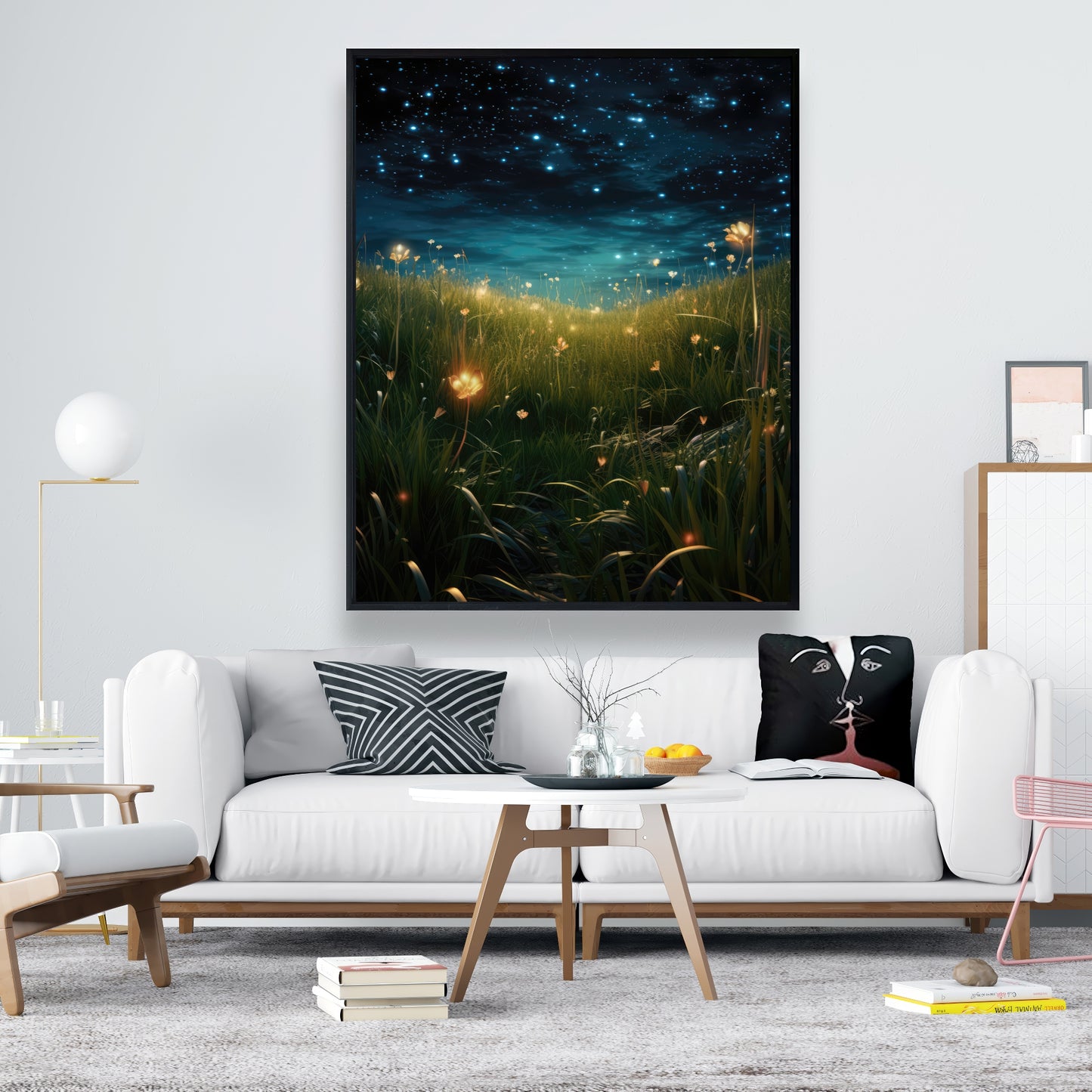 The night sky - 36"x36" Framed canvas