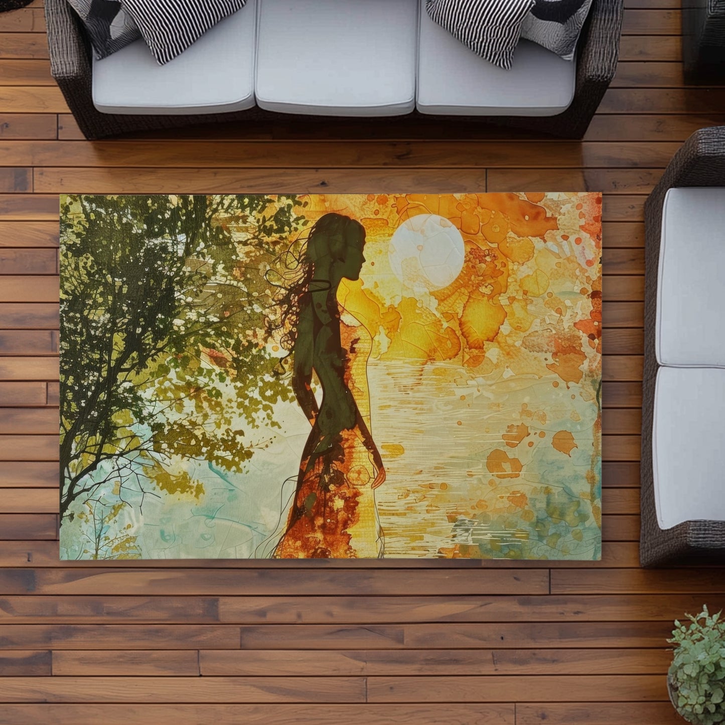 Tapis d'extérieur Peaceful Sun | Une solution de décoration élégante pour la maison