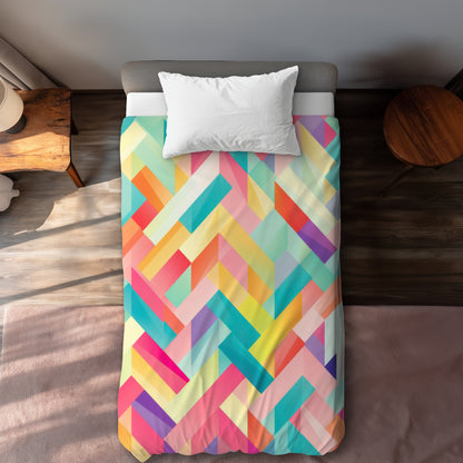 Stripe Harmony Orange Duvet Cover - Stylish Home Decor