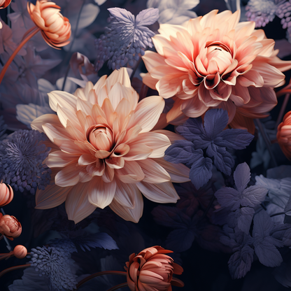 Pink and Purple Coral Canvas | Home Decor Accent Art