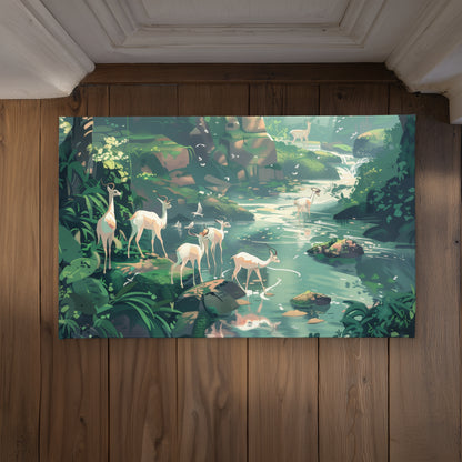 Sipping Pink Indoor Outdoor Door Mat - Stylish Home Decor