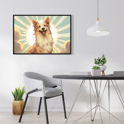 Who's a good boy - 36"x36" Framed canvas