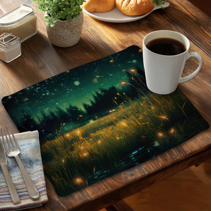 Light in the Dark - Black Braided Polyester Placemat | Home Decor