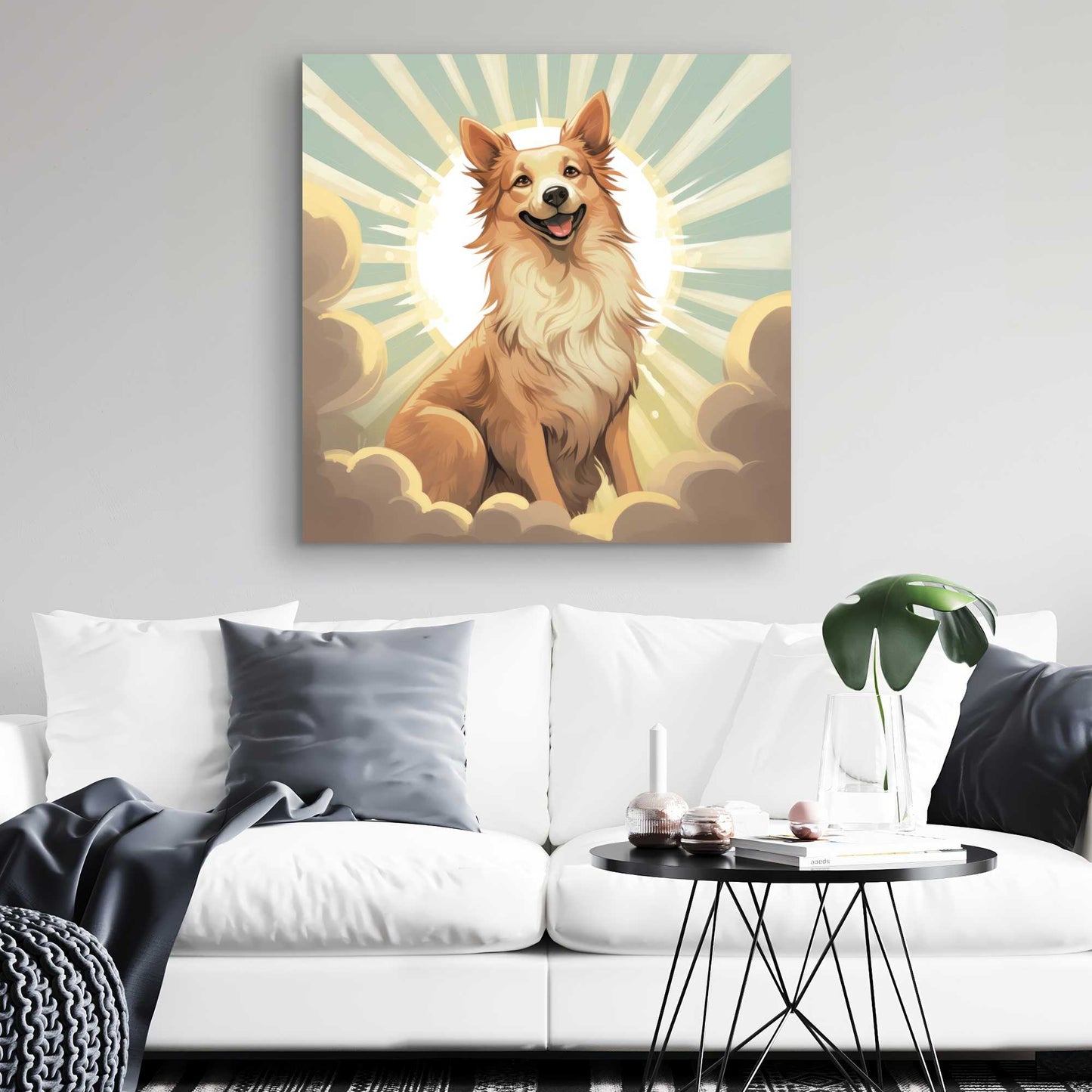 Who's a good boy - Turquoise Canvas Wall Art for Home Decor