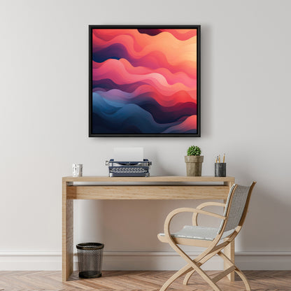 Ethereal Smoke - Pink Framed Canvas for Home Decor