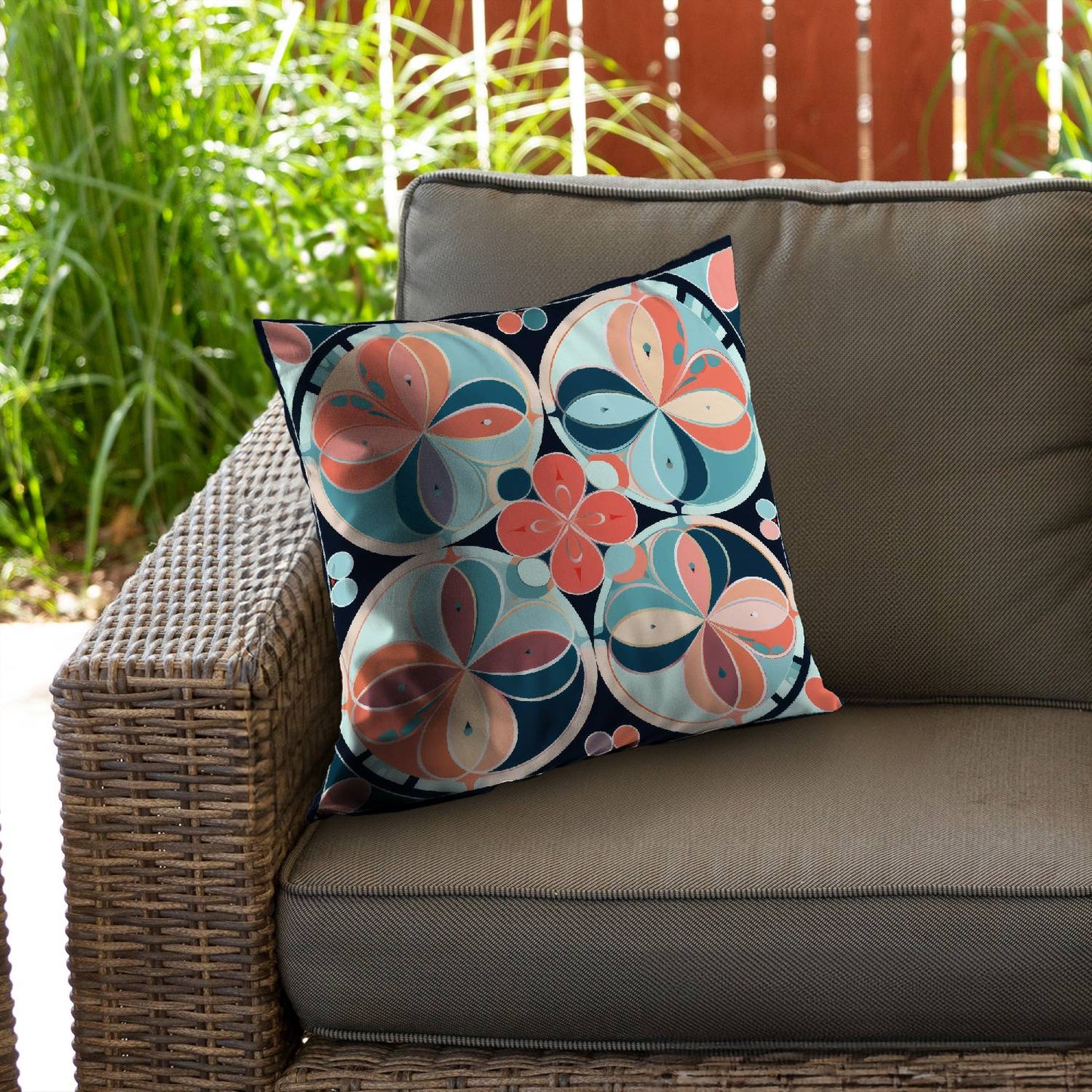 Pastel mandala - Throw pillow - Print on demand