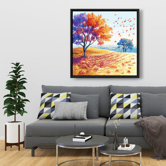 Spring breeze - White Framed Canvas Home Decor Art Piece