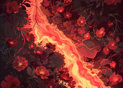 Seering flowerbed Black Indoor Outdoor Door Mat | Home Decor