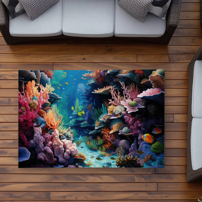 Tapis d'extérieur corail - Décoration élégante pour les patios