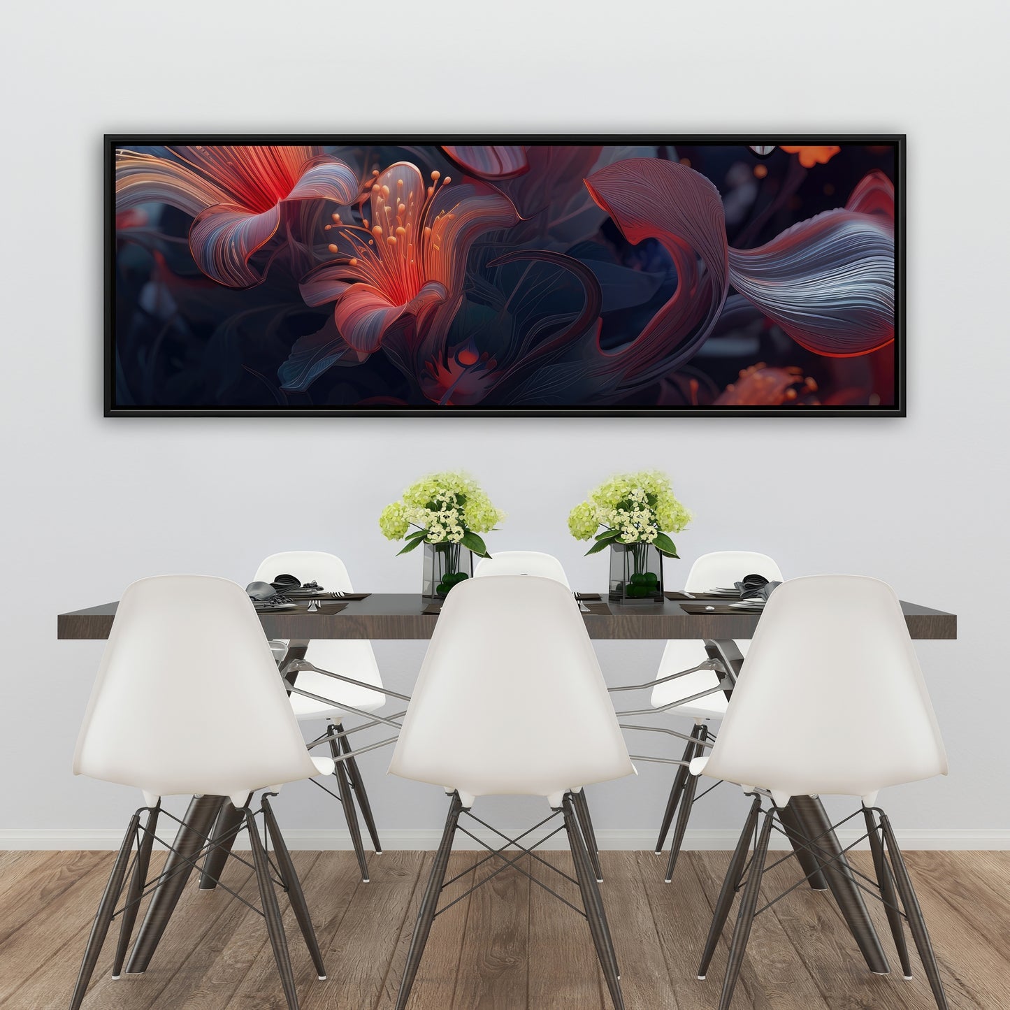 Astral bloom - Framed Canvas - Print on demand