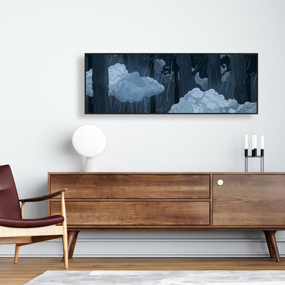 Sneeky clouds - 36"x36" Framed canvas