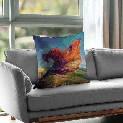 The Leaf - Poly Twill Throw Pillow for Stylish Home Decor