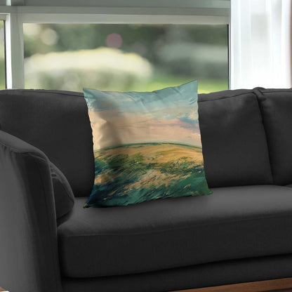 Evening in the Field Poly Twill Throw Pillow | Home Decor